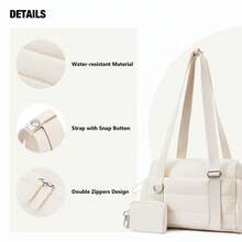 Women's Small Gym Bag 2 Set Mini Gym Duffel Bag With Wet Compartment And Coin Pocket, Gym Tote Bag For Workout/Sports/Travel, Beige - 米色 - 查看 8