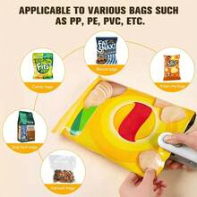 USB Rechargeable Bag Sealer & Cutter - 2-In-1 Portable Heat Sealing Machine For Food Storage, Chips & Snacks Preservation, Compact Plastic Bag Sealer With Freshness Lock Technology & Automatic Cutting - 白色 - 查看 8