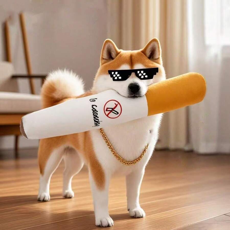 Cigarette Dog Toy, Squeaky Dog Toy, Fun Novelty, Squeaky Cigar, Interactive Cigarettes, Simulation Chewing Pet For Small, Medium, Large,Pet Supplies