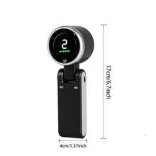 SULVGO 三合一便携式手持/涡轮风扇，5档风速强劲制冷，内置2*1800mAh电池和数字显示屏，可折叠USB/Type-C充电迷你风扇，适用于露营、旅行、室内和户外使用 - 彩色 - 查看 9