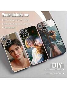 1pc Customized TPU Shockproof Phone Case Compatible With Apple 16/15/14/13 Plus Pro Max Pro/OPPO/Redmi/VIVO, Suitable As Christmas/Thanksgiving/Halloween/Valentine's Day/Easter Gift For Men/Women/Girlfriend/Family/Friends, Customizable With Personal Photos, Cartoons, Game Characters, Celebrities, Etc.