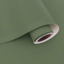 1 Roll Green Self-Adhesive Vinyl Wallpaper, Removable And Easy To Apply Decorative Paper, Suitable For Kitchen, Bathroom, Living Room Furniture And Home Decor Wall Sticker Wall Paper Wall Stickers Wall Decor Room Decor Wallpaper Stickers Wall Bedroom Decor Kitchen Decor