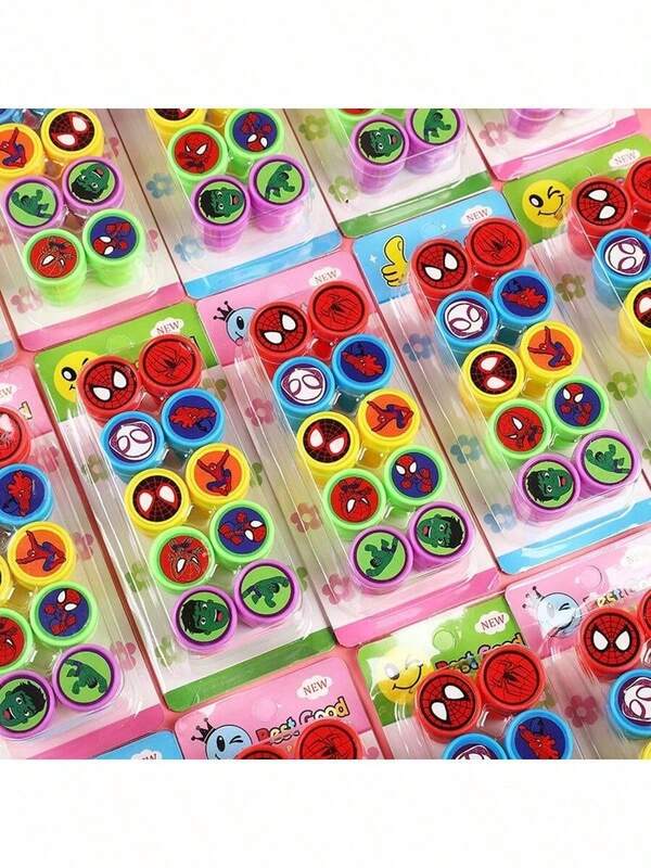 Marvel 1set/10pcs Spider-Man Party Favors Party Gift Bag Fillers Stickers Stamps Slap Bracelets Goody Bag Pinata Bag Party Decorations Supplies Perfect Birthday And Holiday Gifts Perfect Birthday And Holiday Gifts