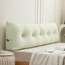 Soft Headboard Pillow Bed Wedge Pillow For Headboard With Side Pockets Dorm Headboard Twin Full Queen King Backrest Pillow, Bed Bolster Pillows For Back Support With Removable Cover - Màu xanh nhạt - Xem 1