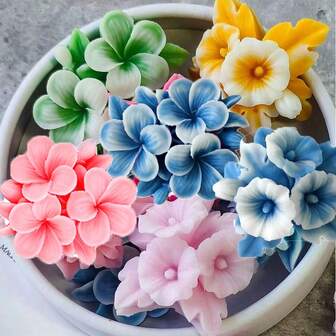 1 件 3D 鸡蛋花白色/粉色蜡烛硅胶模具，DIY 粘土滴胶装饰模具，环氧树脂工艺铸件，手工石膏和混凝土肥皂珠宝制作耐用工具，是家居装饰婚礼毕业生日派对节日的绝佳礼物