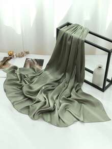 FADZOYLE 1pc Elegant Crepe Crinkled Solid Color Scarf Texture Satin Hijab Shawls And Wraps Silky Feeling Long Soft Headscarf Headbands Bandana Beach Cover Up Sarong Daily Life Evening Party Dresses Wedding Party Balls Banquets Bridesmaid Scarves Headscarfs Women Accessories - 2203MTG001 Scarf - View 24