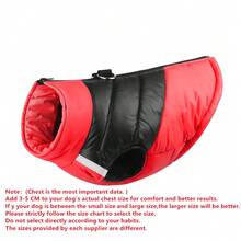 Áo khoác chống thấm nước cho thú cưng Quần áo ấm mùa thu đông cho chó có khoen chữ D cho chó lớn nhỏ Áo vest Chihuahua Trang phục Pug Poodle Yorkie Schnauzer Áo khoác cho thú cưng - Đỏ - Xem 13