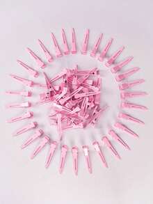 30pcs Colorful Seamless Metal Hair Clips, 1.77" Pink Alligator Clips, Suitable For Hair Extensions, Braiding, Great Gift For Women & Girls On Thanksgiving, Teacher's Day, Christmas, Essential Hair Accessory & Styling Set For Autumn/Winter For Barber Salon Beauty Travel Essential Hair Products,Hair Cares,Hair Accessories,Summer,Holiday - Pink - View 5
