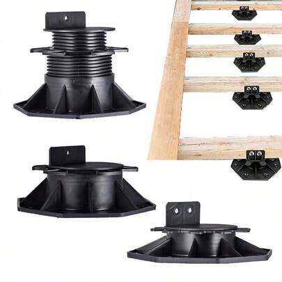 Adjustable Decking Pedestal Riser Bearing Support 18mm-30mm  30mm-60mm Suitable For DIY Projects Pack Of 20