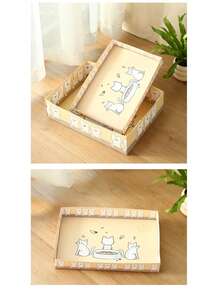 1 件一次性可折叠半开放式猫砂盆，方便猫咪在户外、车内使用，便携式和一次性设计，适合懒散的宠物主人，防漏猫砂盆，适合带宠物旅行