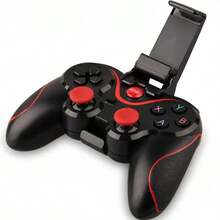 El mango de juego Bluetooth inalámbrico está conectado directamente al sistema iOS android. La batería tiene una larga vida útil y es adecuada para computadoras móviles - Negro - Ver 11