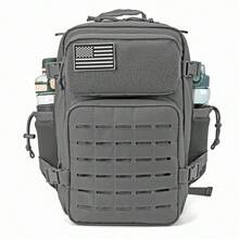 25 Litri Zaino Tattico Zaino With Large Capacity For The Sopravvivenza In Campeggio Di 3 Days With Portabottiglie D'acqua Zaini Da Viaggio - 灰色 - 查看 7