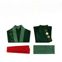 Zoro Cosplay Costume Zoro Gender-Fluid Kimono Dress - màu xanh lá - Xem 6