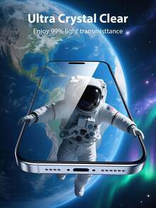 5 buah Pelindung Layar Kaca Tempered Definisi Tinggi Anti-Sidik Jari Pelindung Layar Cakupan Penuh Kompatibel dengan Seri 18 Pro Max/18 Pro/18/Ultra/Air/17/16 Plus/15/14 Plus - Clear - View 5