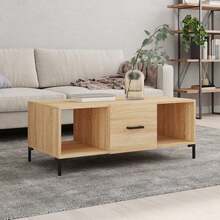 Coffee Table Sonoma Oak 102x50x40 Cm Engineered Wood - Brown - View 1