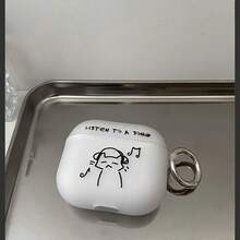 1 Piece Cat Listening To Music Earphone Box Suitable For AirPods First Generation/Second Generation Earphone Protective Case New Wireless Earphone Protective Case Suitable For AirPods 3/4/Pro/Pro2 Earphone Protective Case Boyfriend/Girlfriend Gift