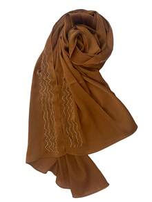 1 Piece Ladies High Quality Solid Color Soft Shimmer Diamond Crepe Crinkle Satin Silk Hijab Scarf Plain Glitter Shiny Muslim Tudung Shawl