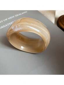 1 pieza Brazalete asimétrico de acrílico para mujer - Diseño minimalista de moda, adecuado para uso diario y fiestas, joyería multifuncional para todas las estaciones, estilo bohemio