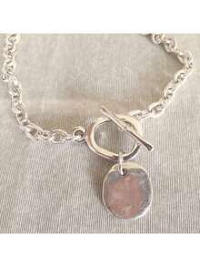 1 pieza Collar colgante minimalista y simple con corazón grueso, patrón de martillado creativo, cadena dorada hecha a mano con patrón retorcido, accesorio de moda para mujer, joyería clásica, regalo de lujo para chica, accesorio para fiesta y amiga, se puede combinar con collares de mujer de plata