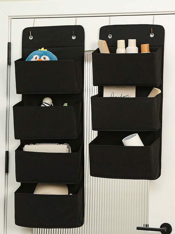 1 pièce Sac de rangement multi-couches à suspendre derrière la porte, sac de rangement pour décorations de Noël, avec plusieurs couches de différentes spécifications au choix, répondant à divers besoins de stockage. Équipé d'un crochet métallique à suspendre derrière la porte, il peut être plié et rangé pour l'organisation de Noël et du réveillon de Noël