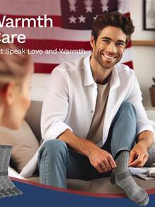 6/3/1 双超厚羊毛袜，男士保暖羊毛袜，舒适柔软羊毛袜，送给爸爸的圣诞礼物，适合寒冷天气，长袜，冬季，黑色袜子，保暖女士袜子，休闲厚吸水舒适中筒袜，适合秋冬穿着，男女通用 - 彩色 - 查看 5