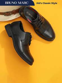 Boy's Oxford  Formal Black Shoes Timeless Style For Young Gents  Fall Back-To-School (Toddler/Little Kid/Big Kid) - 黑色 - 查看 9