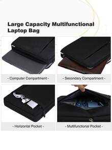 NEWHEY 360° Waterproof Laptop Sleeve Bag For 13.3-14 Inch Notebooks, With Carrying Handle, - Multicolor - View 3