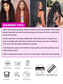 Deep Curly Hair Extensions Ocean Wave Crochet Hair Extensions Deep Wave Crochet Hair Extensions 1Pack 30Inch Synthetic Twist Ripple Curly Braiding Hair For Women - Gray Highlight - View 11