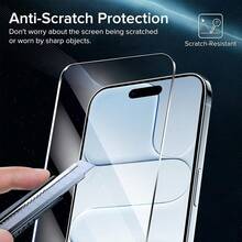 5 buah Pelindung Layar Kaca Tempered Definisi Tinggi Anti-Sidik Jari Pelindung Layar Cakupan Penuh Kompatibel dengan Seri 18 Pro Max/18 Pro/18/Ultra/Air/17/16 Plus/15/14 Plus - Clear - View 7