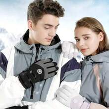 زوج من القفازات الدافئة للخارج للدراجة والتنزه والتزلج، مناسبة للخريف والشتاء