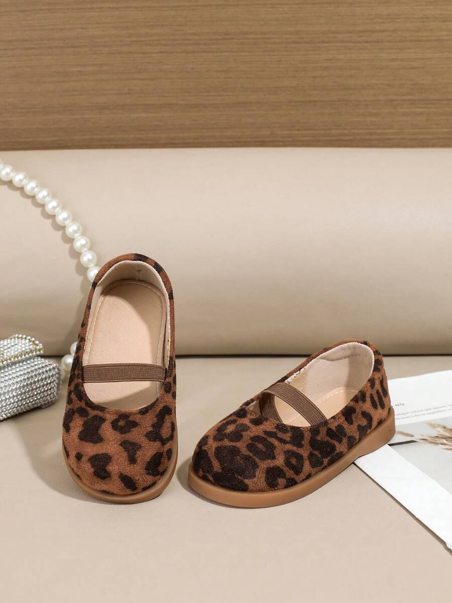 1 双儿童平底鞋，PU 材质，松紧带设计，可爱，适合所有季节