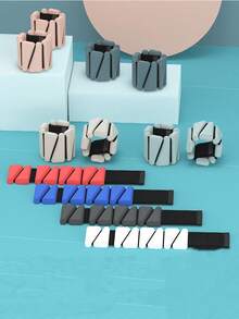 负重腕带力量训练锻炼健身腕带力量三角单色腕带魔术贴硅胶腕带 - 彩色 - 查看 4