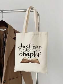 爱书人士个性化手提袋 - 大容量帆布书包，女士轻便旅行沙滩包，教师节圣诞礼物，大学必备书包，白色手提单肩包，个性化礼物（多种图案可选），教师礼物 - 米色 - 查看 6