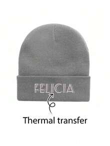 1pc Custom Personalized Embroidered Winter Hat,Personalized Solid Color Embroidered Name Beanie Hat, Spring/Autumn/Winter Customized Gift,Engraved,Durable,Colorful,Cute,Adorable,Funny,Kawaii,Y2K,Stylish,Unisex,Casual,Custom,Personalized,Unique,Customized,Ideal Gifts For Him,Ideal Gifts For Her,Her,Boyfriend,Girlfriend,Family,Friends - Multicolor - View 16