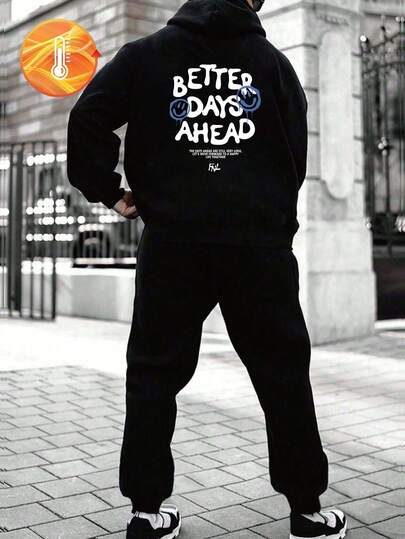 加大码男士新款连帽衫和运动裤套装，街头时尚 Emo 图案乐队 T 恤，篮球服，便宜的衣服，Manfinity Hoarface，Never Broke Again，老友记电视节目运动裤，动漫套装，万圣节街头连帽衫黑色连帽衫和 Swt，笑脸，BETTER 印花白色英文时尚百搭黑色连帽衫和运动裤套装，秋冬