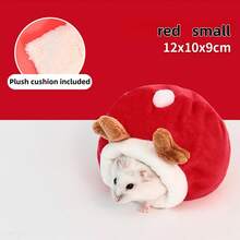 1 件装温暖棉窝仓鼠屋龙猫冬眠洞穴床冬季毛绒垫