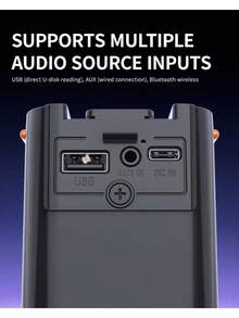 PHILIPS 飞利浦迷你条形音箱 TAB3120，RGB 灯光效果，兼容电视、PC、笔记本电脑、平板电脑、手机，蓝牙 5.3 稳定连接，3.5 毫米 AUX 接口，高音质，3600mAh 大电池，水平垂直放置，适用于游戏、音乐、电影、礼物 - 黑色 - 查看 9