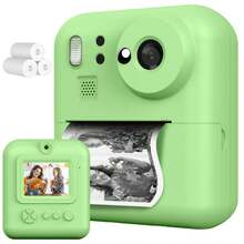 Kids Camera Instant Print, Selfie Digital Camera With 1080P Videos,Toddler Portable Travel Camera Toy For 3-9 Year Old Boys Girls(Included 32GB Card),Birthday Gifts For Kids Age 3-12