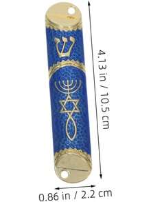 ZUNOXAZ 2 Juegos Estuches de Metal con Pergaminos Placa Retro para Puerta Decoración Religiosa para Hogar  para Entrada Exterior - 1 - Ver 3