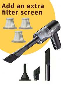 便携式车载吸尘器,超强功率,大吸力,无线充电手持式吸尘器,非常适合清洁家居、键盘、沙发 - 彩色 - 查看 11