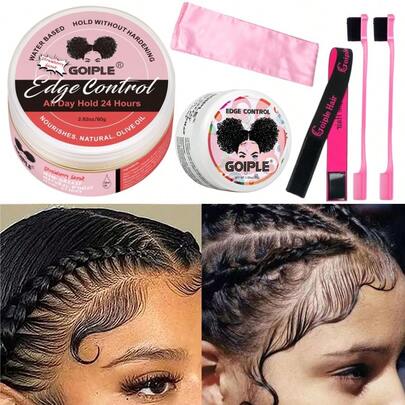 Goiple 80克不油腻造型啫喱，24小时强力定型，抚平毛躁，不油腻，不结块，不留白色残留物，造型蜡，保湿发蜡，打造光滑服帖的背头造型，1/4/6支装，适合卷发、直发及所有发质的女性。