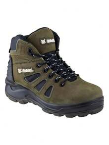 Verde Protección Antideslizante Impermeable Aislamiento Eléctrico Calzado Outdoor Suela Duradera Soporte Tobillo Casco Resistente Ajuste - Verde - Ver 4