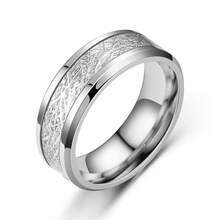 خاتم رجالي من الفولاذ المقاوم للصدأ مقاس 8 مم، أفضل هدية عيد للحبيب والأب والعائلة والأصدقاء - النمط 1 - مشاهدة 3