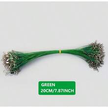 Steel Wire Leader 20cm For Lure Fishing - 4 Colors (Red/Silver/Black/Green) Pike Zander Perch - Toothproof Trace For Spinners Lures - 50pcs Lot