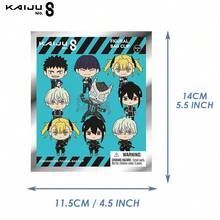 Crunchyroll 1 pieza Kaiju No.8 3D Caja ciega de accesorio de figura 3D de espuma con licencia oficial de Kaiju No.8, figura de Soshiro Hoshina, Kafka Hibino, Kikoru Shinomiya, suministros para fiestas de calidad, duradera, cobertura completa del personaje, identificación portátil y adorable, regalo de cumpleaños para fans - Clip para bolsa Kaiju n.° 8 (1 unidad) - Ver 3