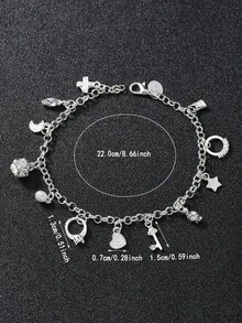 925 Sterling Silver Women Bracelet Fashion Women Jewelry Accessories - 復古銀色 - 查看 4