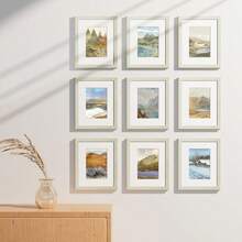 1/3pcs, 30x40cm/A4/A3 Wooden Photo Frame, White Solid Wood Frame, Memory Collage Frame, Simple White, Wooden Texture, Home Wall Decor Frame, Art Work Display Frame, Poster Frame, Classic Frame - White - View 4