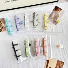 1pc A8 Single-Layer 10-Card Capacity 3-Inch Photo Card Holder Loose-Leaf Album, PVC Idol Photo Storage Album, Stargazing Photo Card Album, Student Stationery Photo Album, Minimalist Style DIY Photo Album Card Collection Flip Book