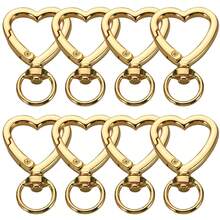 8/15pcs Heart Shaped Key Chain Clips With Spring Hooks, DIY Keychain, Suitable For Key Bags, Backpacks, Luggage Tags, Wallets And Handbag Accessories, Perfect Gift For Women - One Size - View 11
