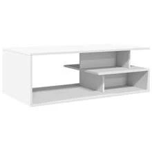 Coffee Table White 102x55x35 Cm Engineered Wood - 白色 - 查看 3